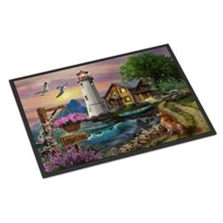 Carolines Treasures 24 x 36 in. Logans Pointe Lighthouse Golden Retriever Indoor or Outdoor Mat PTW2070JMAT